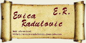Evica Radulović vizit kartica